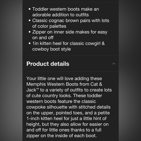 Boots brown child kid toddler zip western cowboy cowgirl nwt - Picture 5 of 12